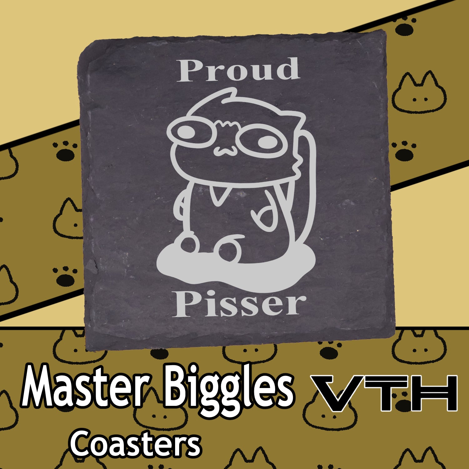 Master Biggles Proud Pisser Coaster