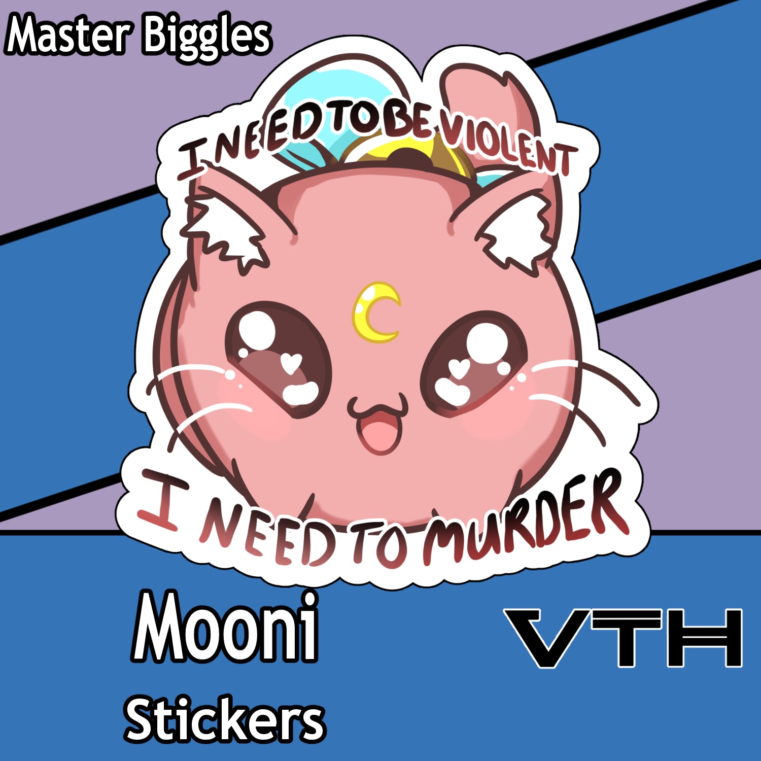 Mooni I need to Murder Sticker - Master Biggles