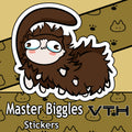 Master Biggles Cursed Worm Sticker