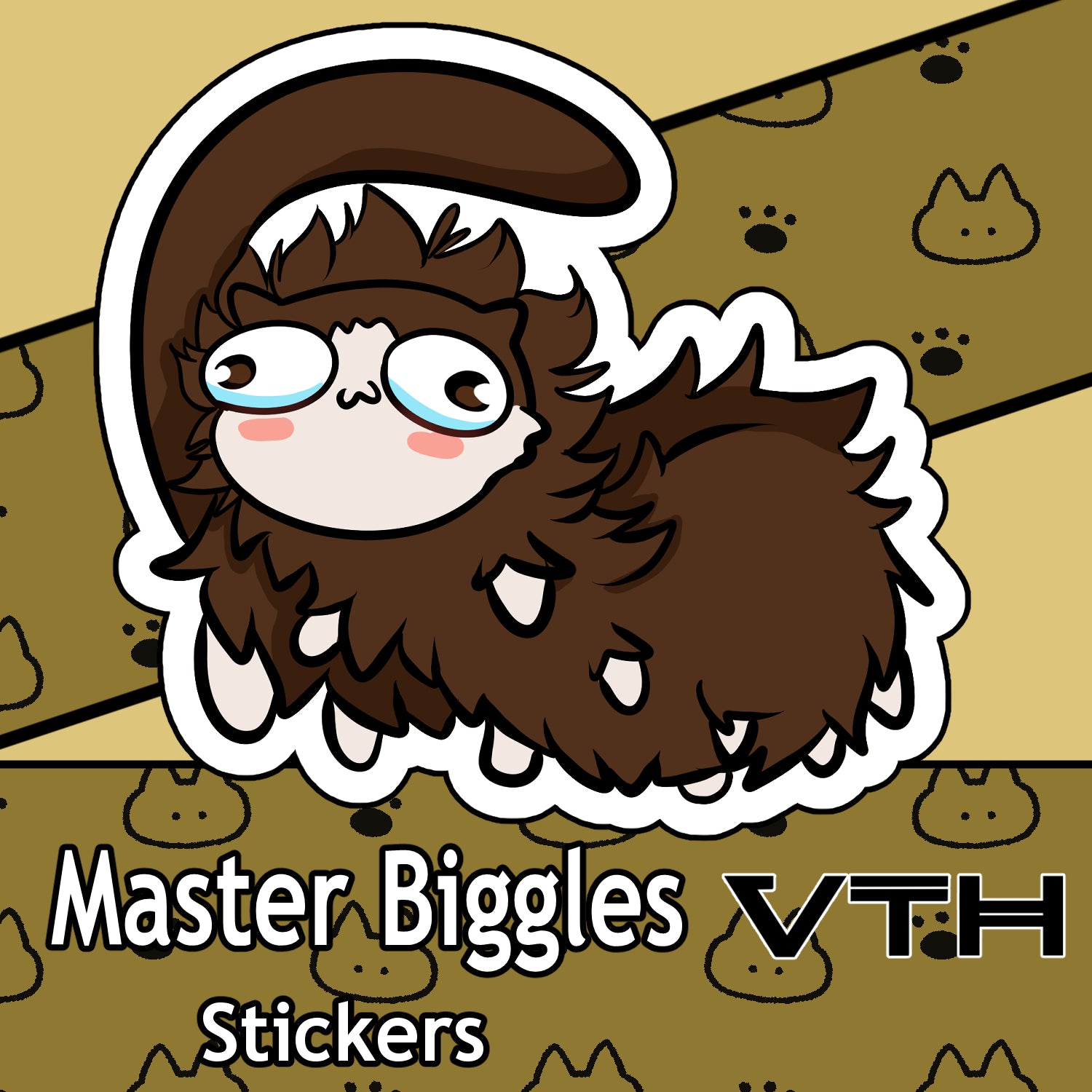 Master Biggles Cursed Worm Sticker