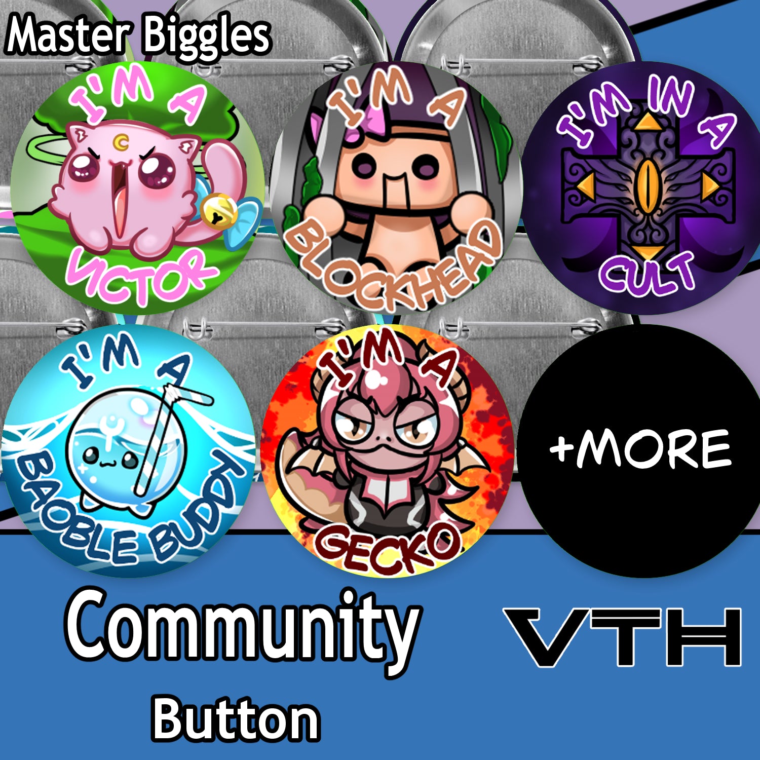 Community Fan Pinback Buttons - Master biggles