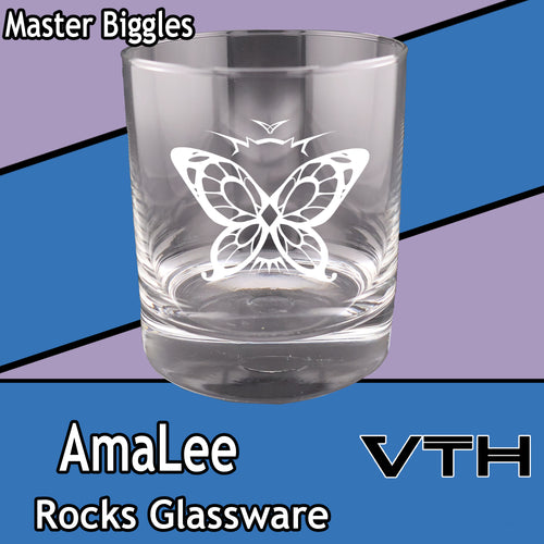AmaLee Butterfly Rocks Glass - Master Biggles