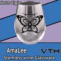 Amalee Butterfly Stemless Wine Glass - Master Biggles