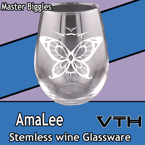 Amalee Butterfly Stemless Wine Glass - Master Biggles