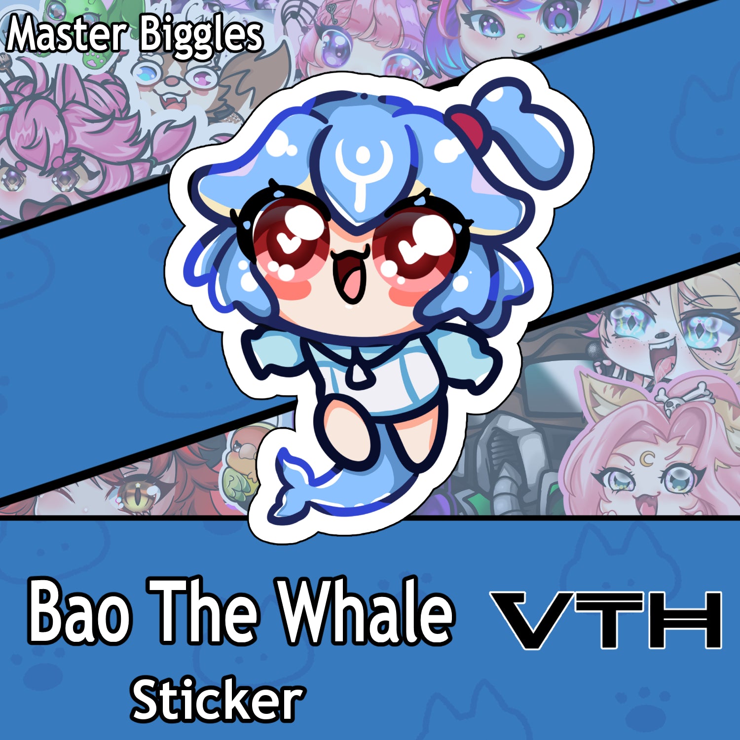 Chibi Bao the Whale Sticker - Master Biggles