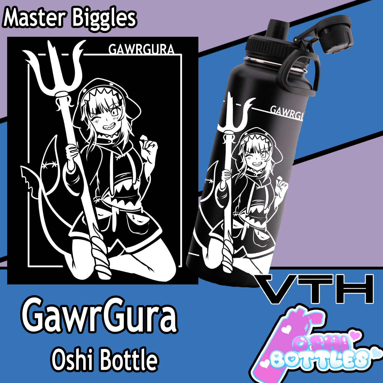 GawrGura Oshi Bottle - Master Biggles