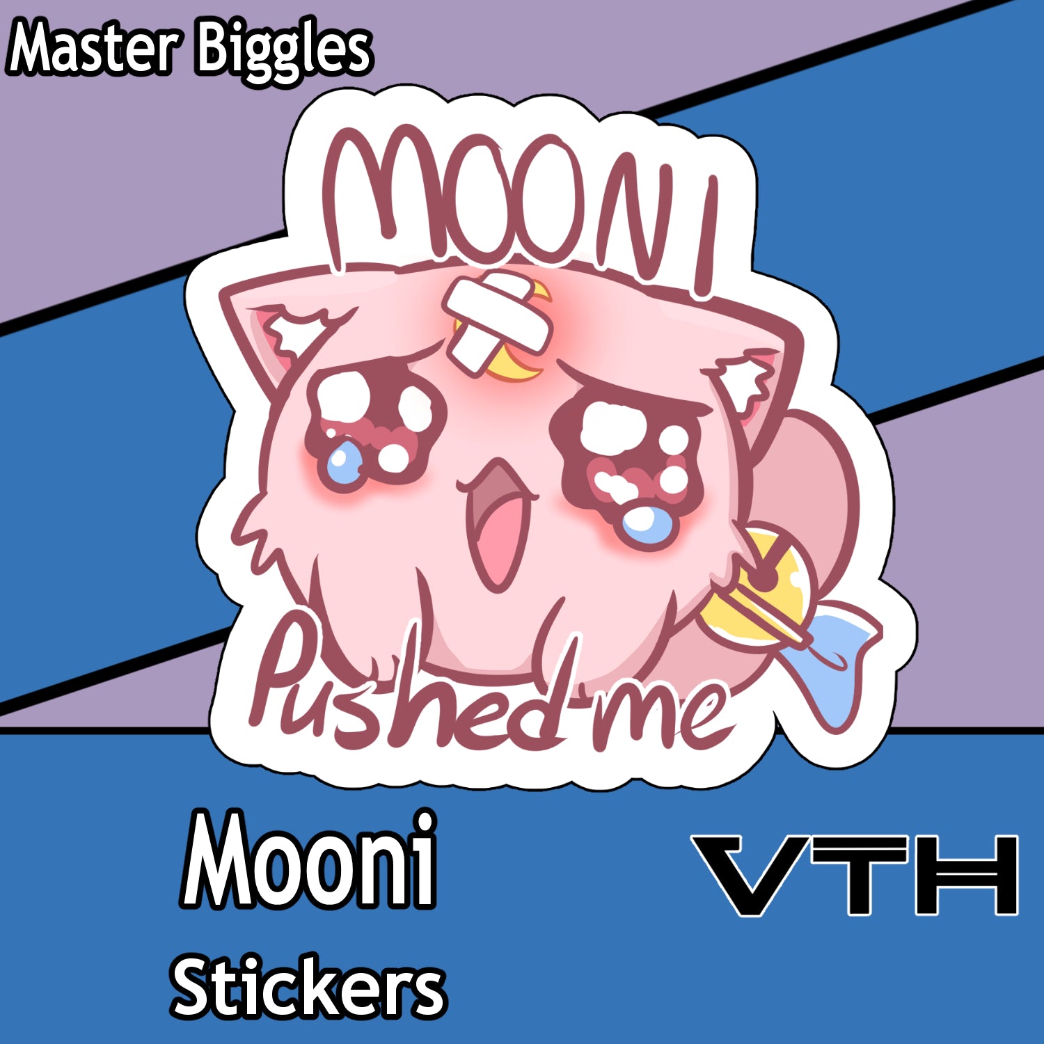 Mooni Pushed Me Sticker - Master Biggles
