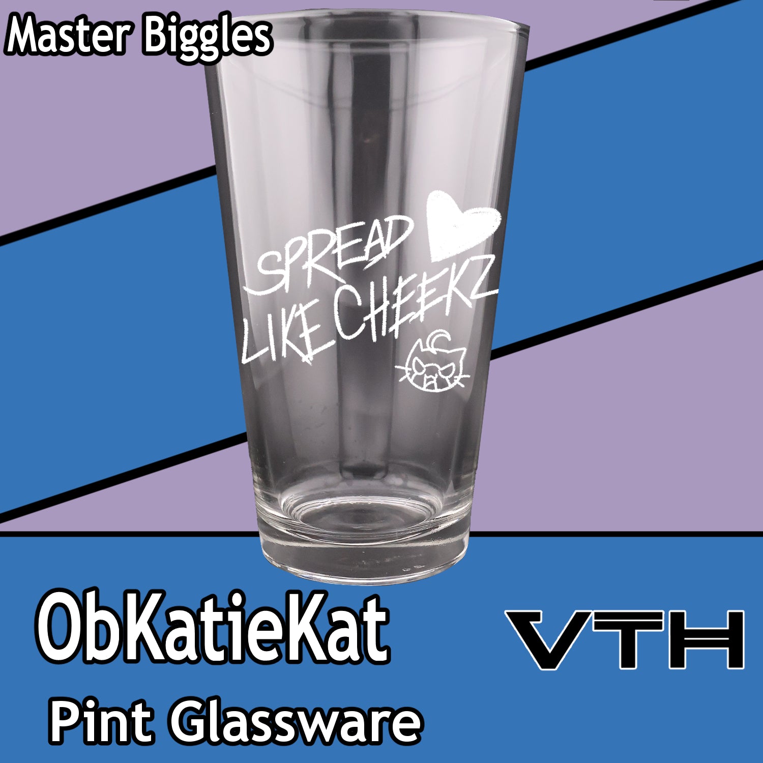 Obkatiekat Spread Love Like Cheeks Pint Glass - Master Biggles