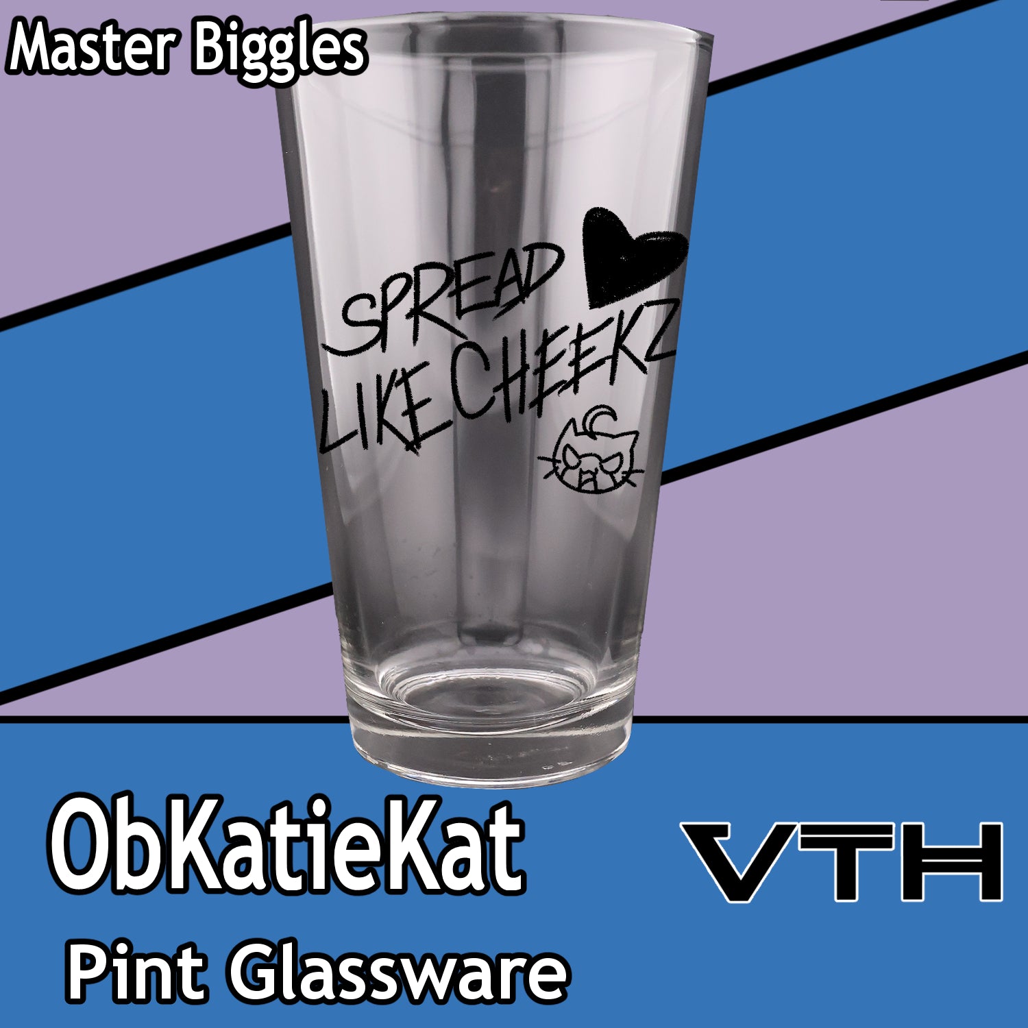 Obkatiekat Spread Love Like Cheeks Pint Glass - Master Biggles