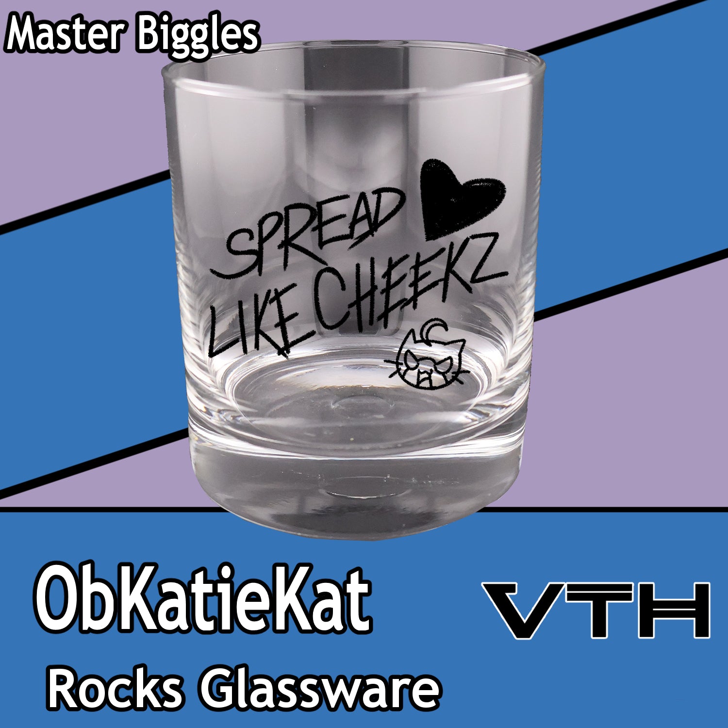 Obkatiekat Spread Love Like Cheeks Rocks Glass - Master Biggles