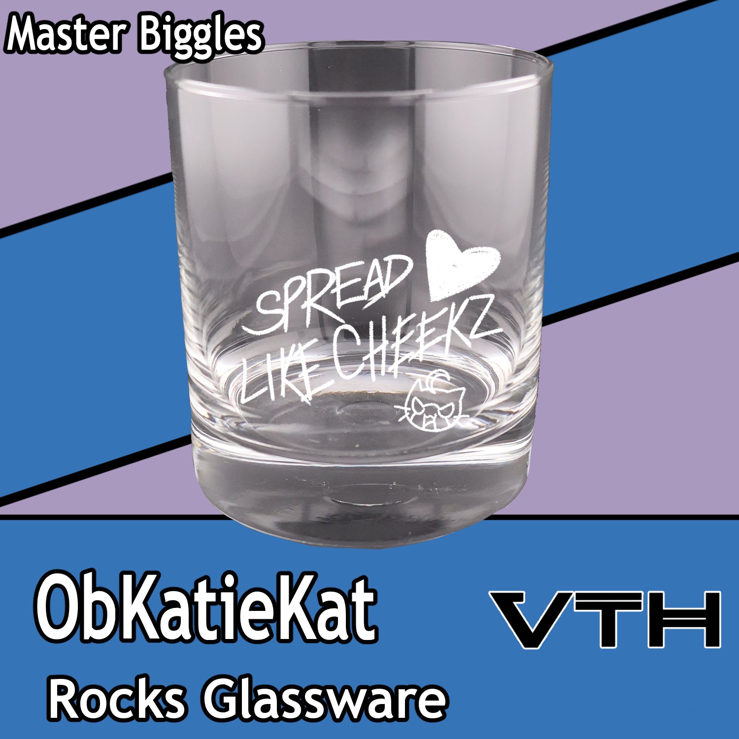 Obkatiekat Spread Love Like Cheeks Rocks Glass - Master Biggles