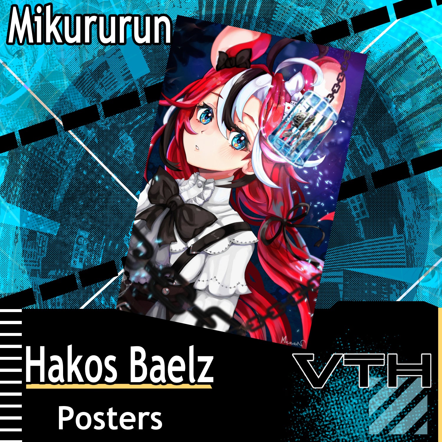 HoloLive Hakos Baelz Poster - Mikururun