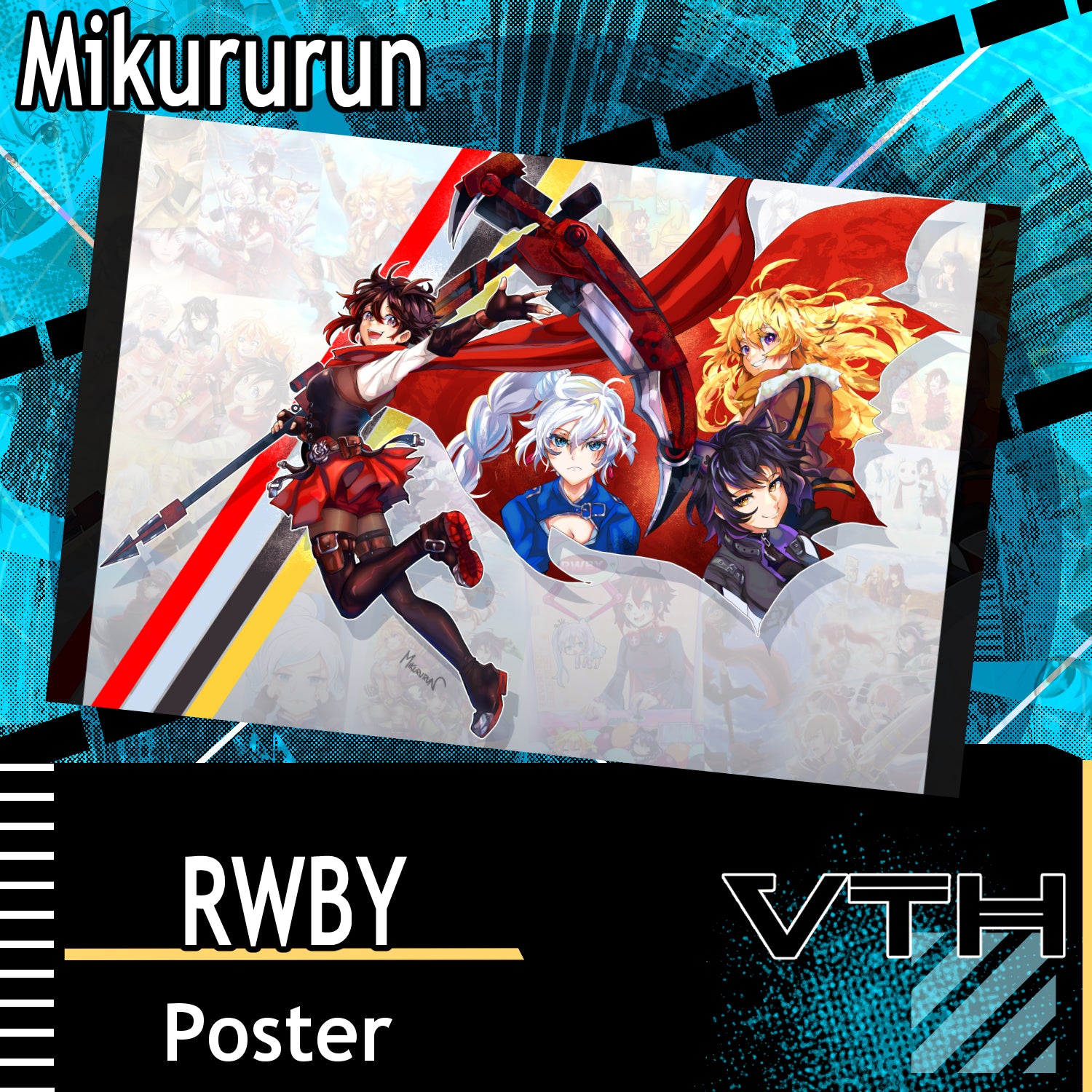 RWBY 10th Anniversary Poster - Mikururun