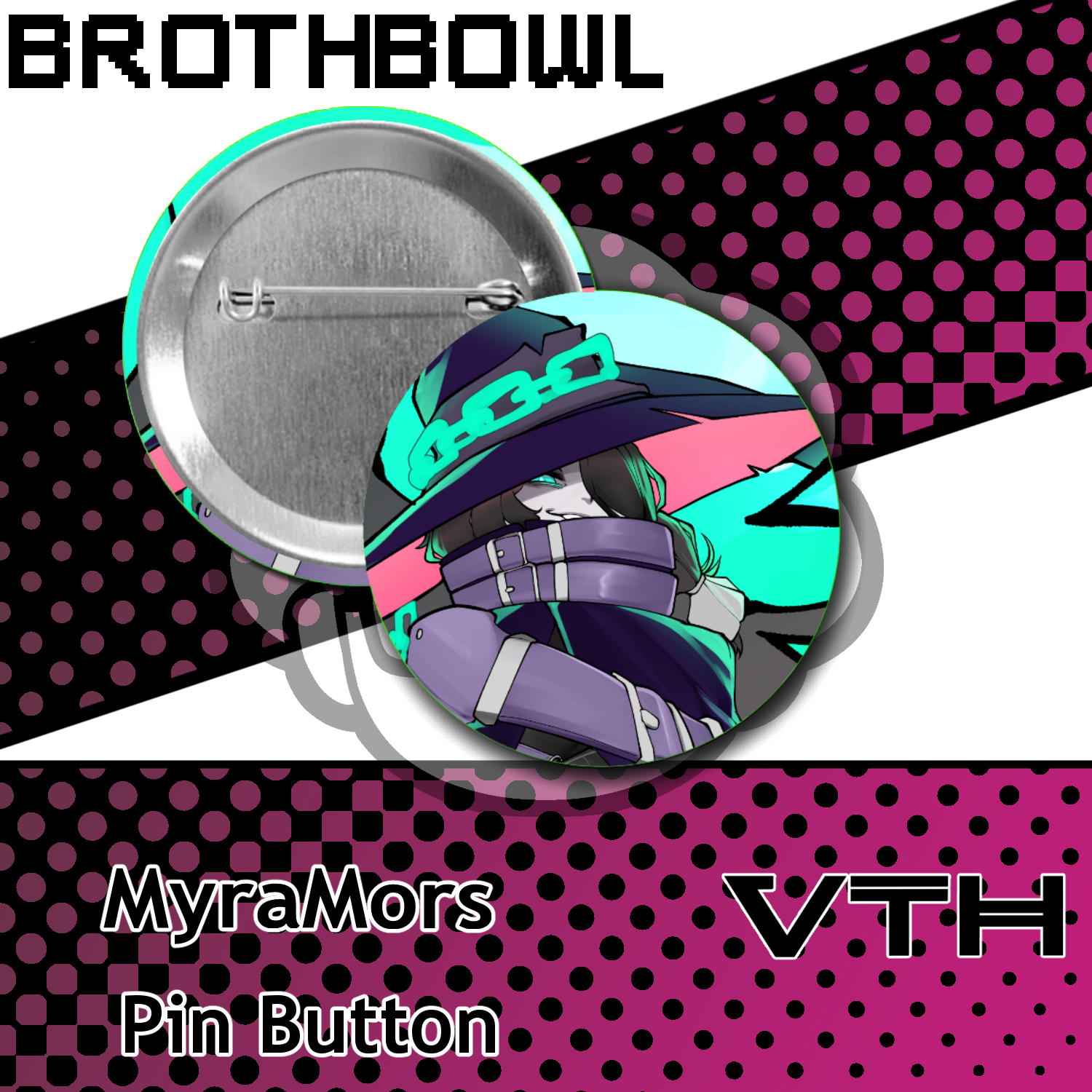 MyraMors Pinback Button - Brothbowl