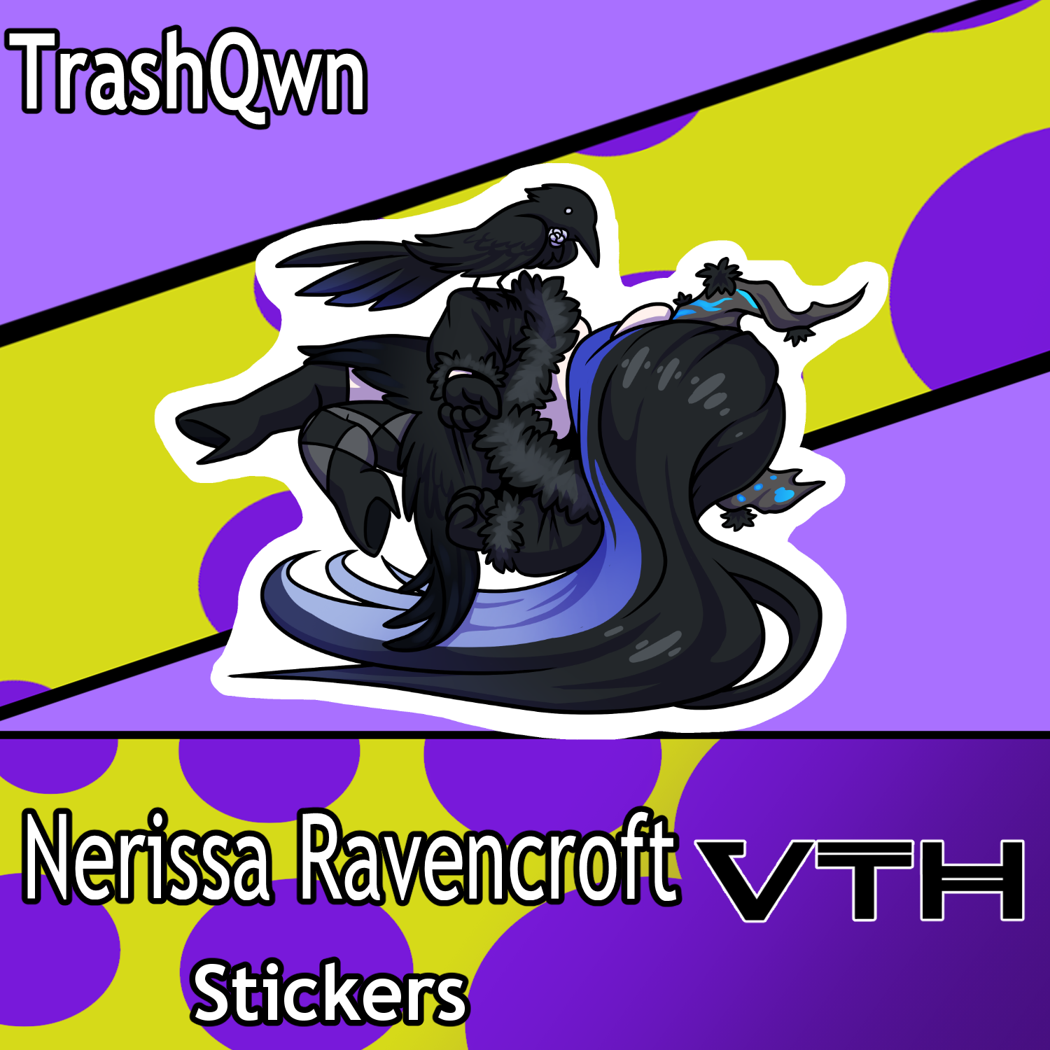 Hololive Nerissa Ravencroft Deth Sticker - TrashQwn