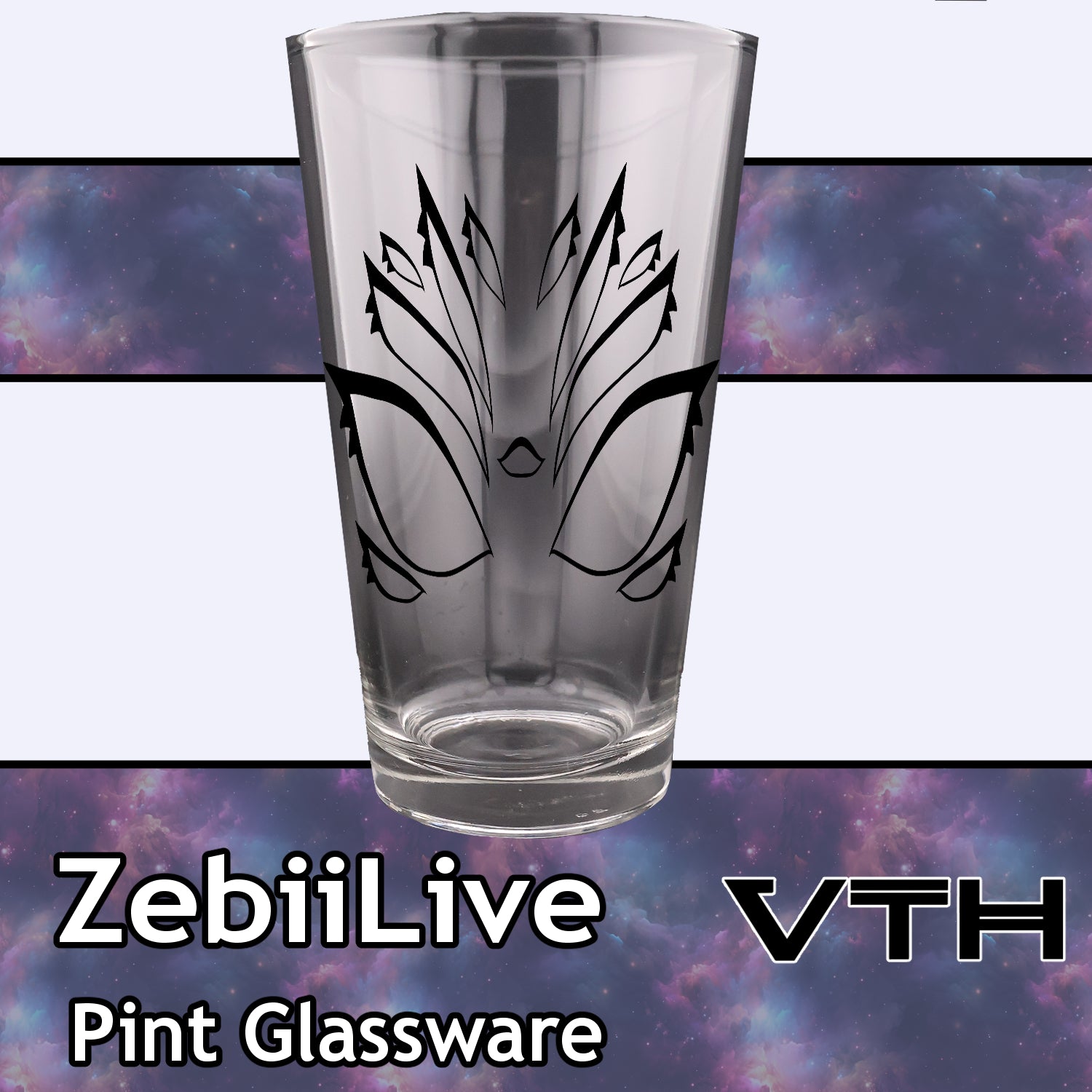 ZebiiLIVE Eyes Pint Glass