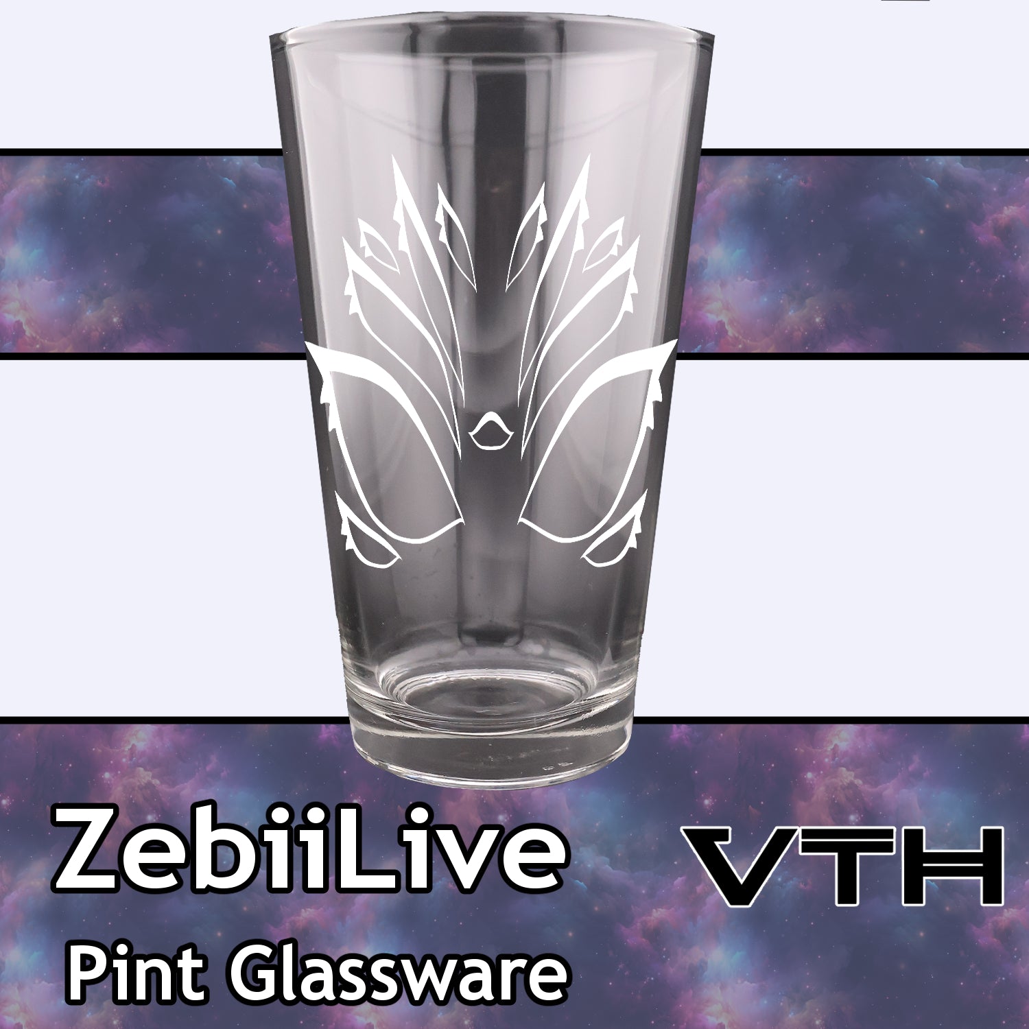 ZebiiLIVE Eyes Pint Glass