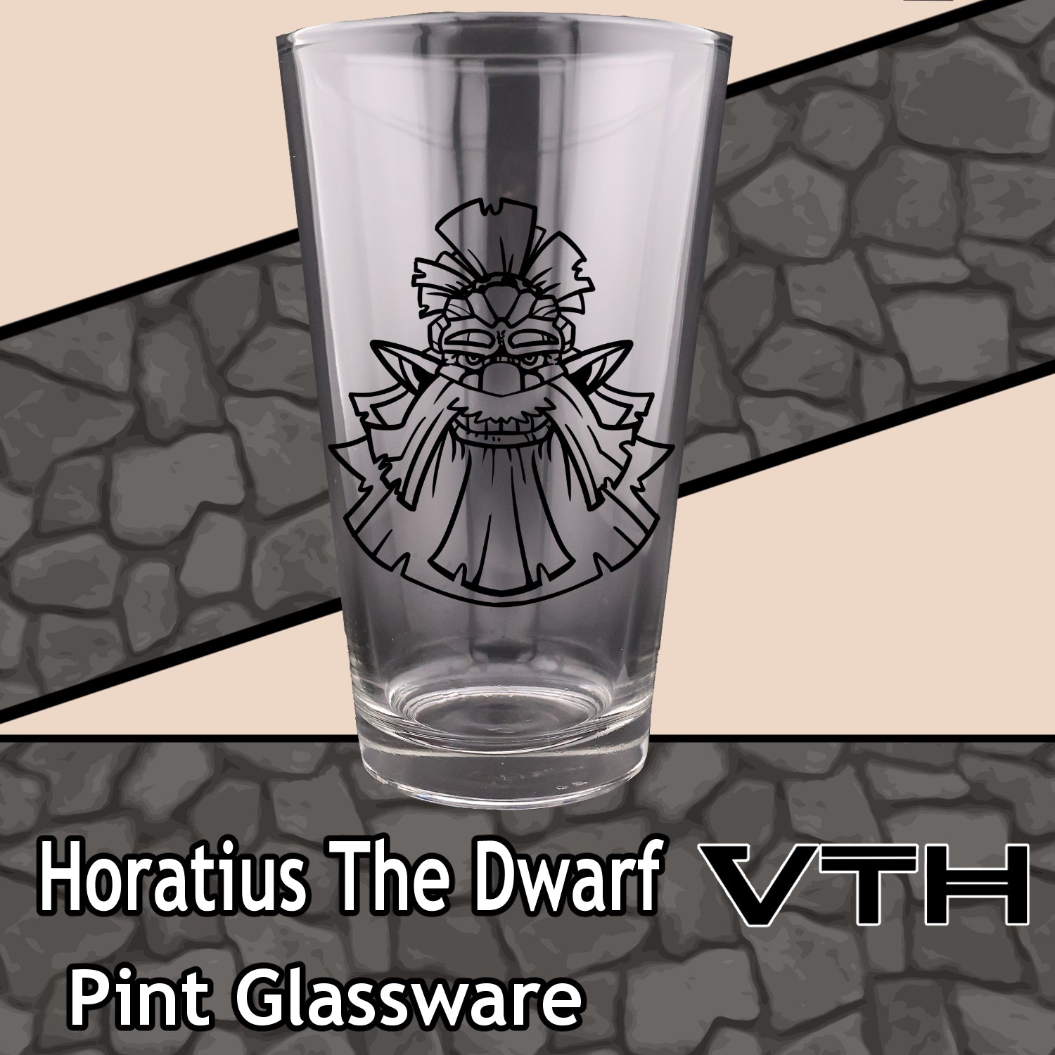 HoratiusTheDwarf Bust Pint Glass
