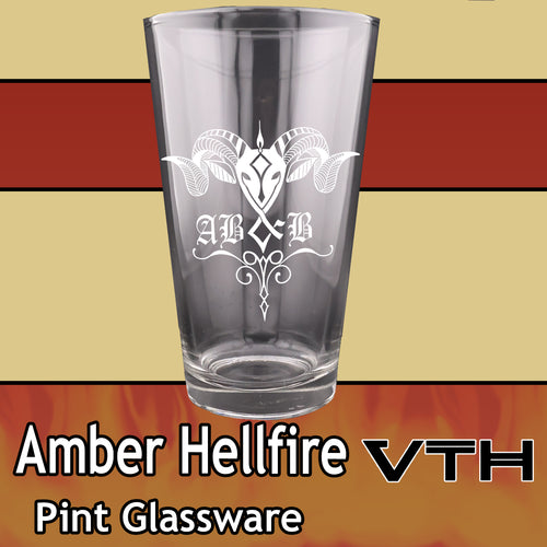 Amber Hellfire AB&B Pint Glass
