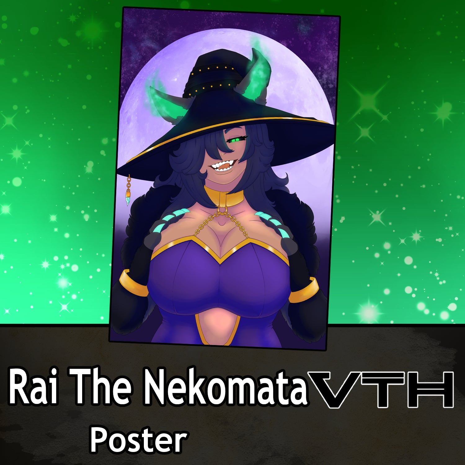 Rai the Nekomata Moonlight Poster