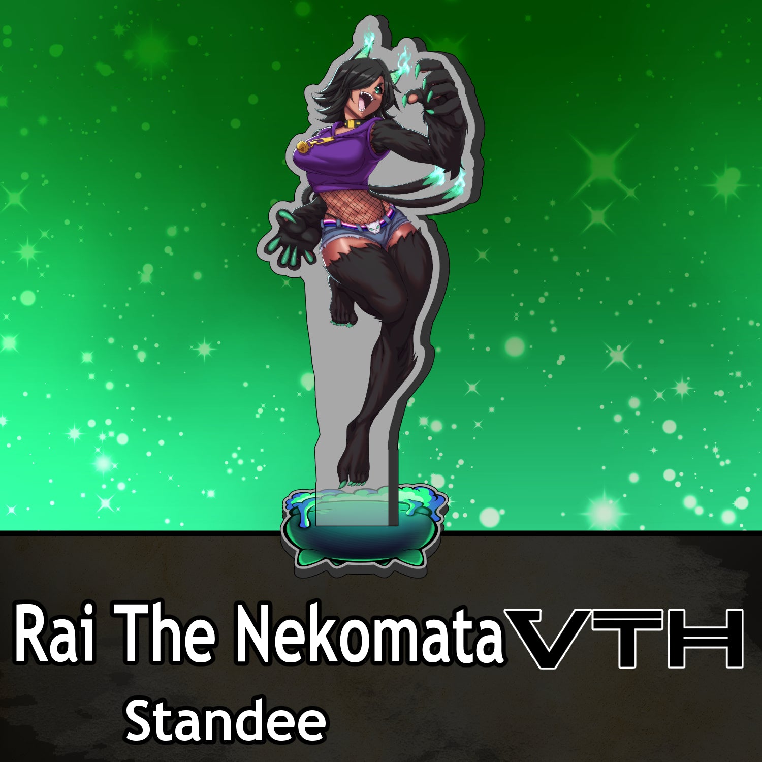 Rai the Nekomata Cat Standee