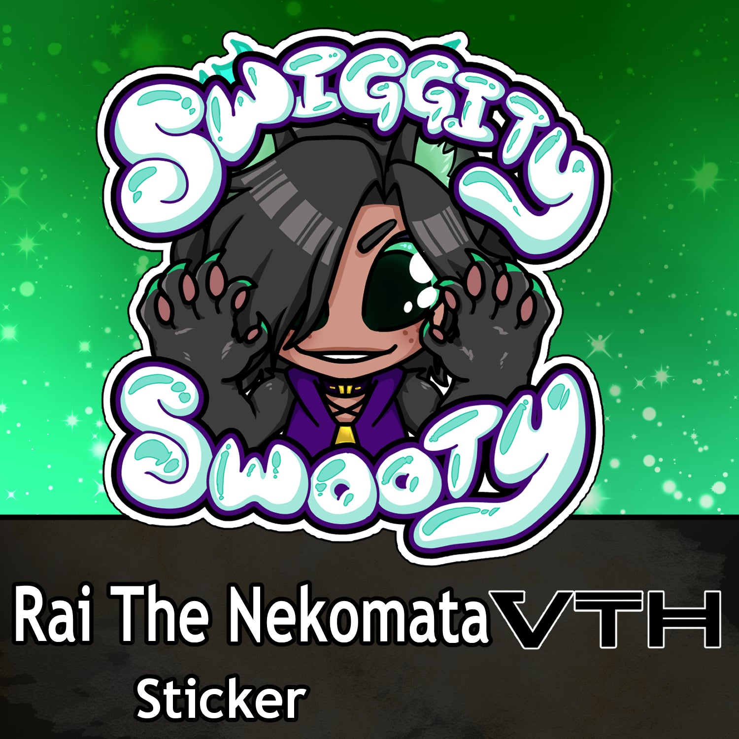 Rai the Nekomata Swiggity Swooty Sticker