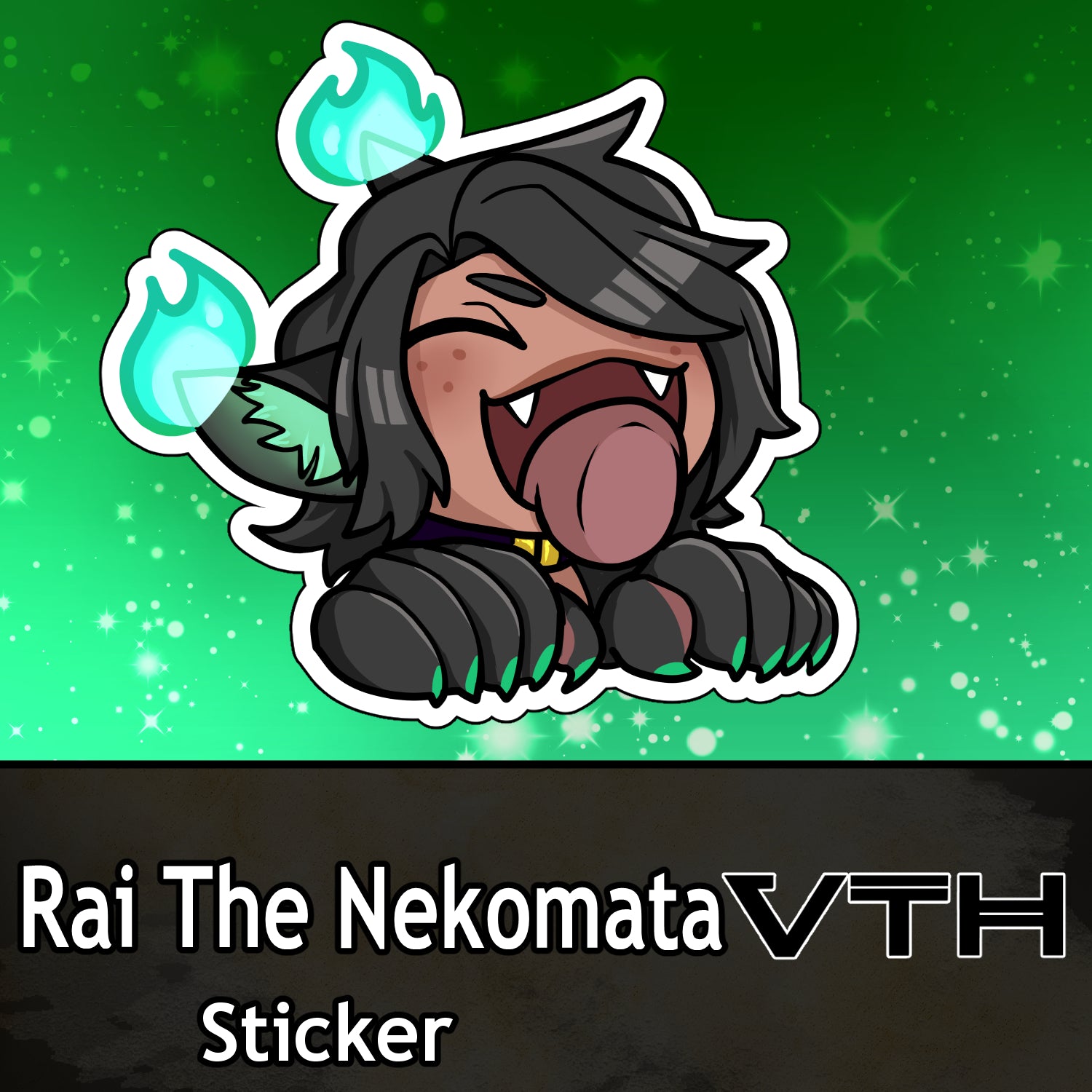 Rai the Nekomata Lick Sticker