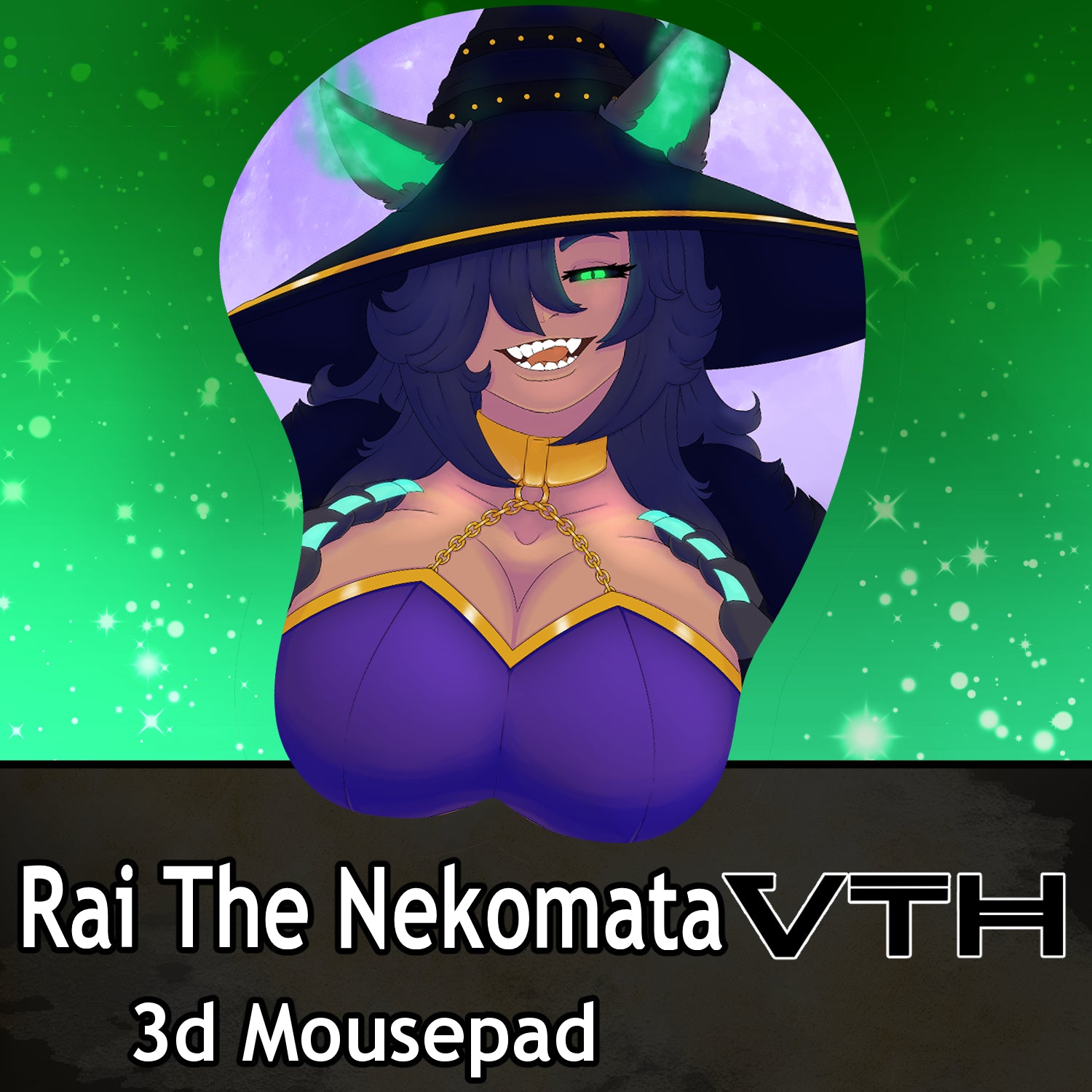Rai the Nekomata 3D Mousepad