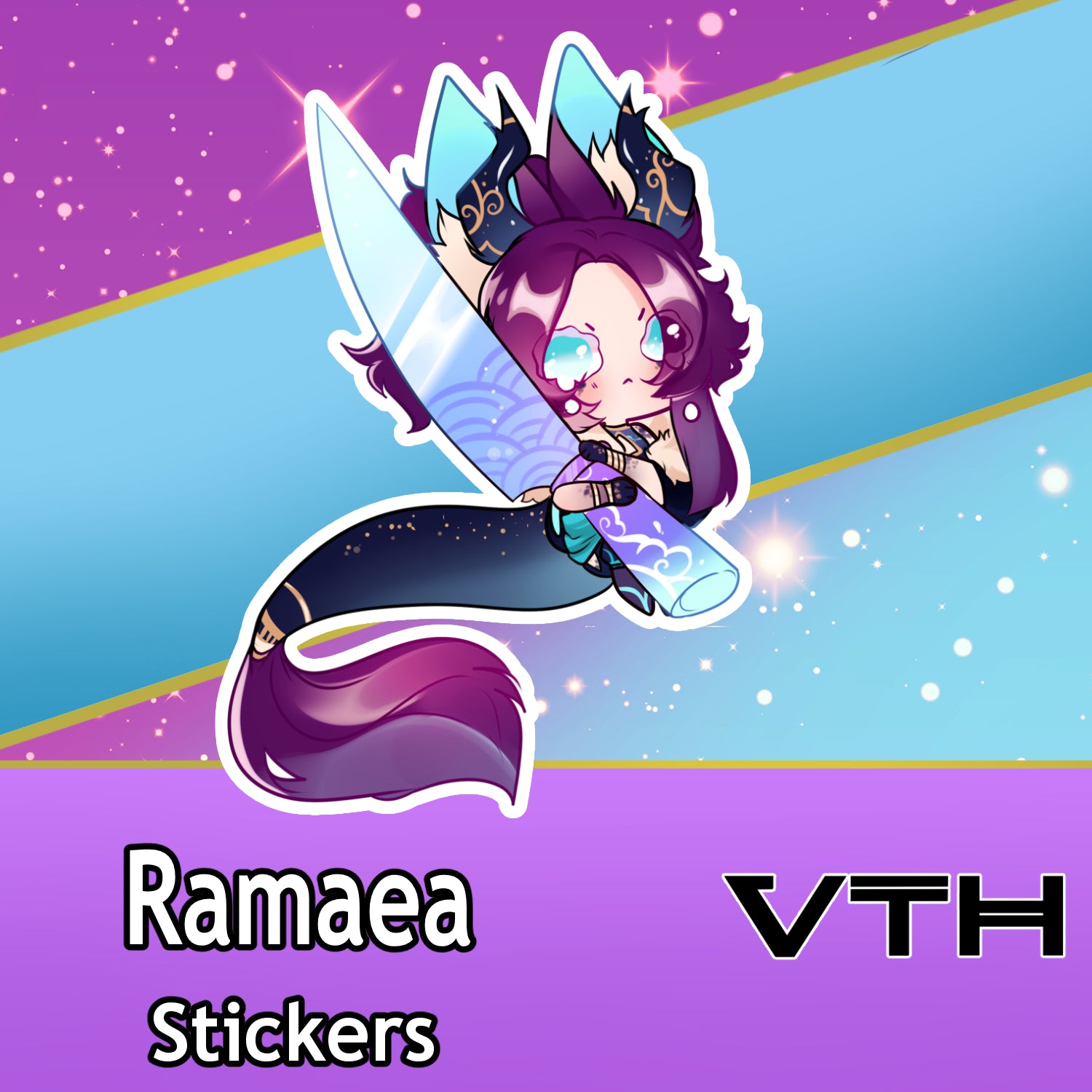 Ramaea With Big Knife Sticker