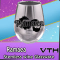 Ramaea Logo Stemless Wine Glass