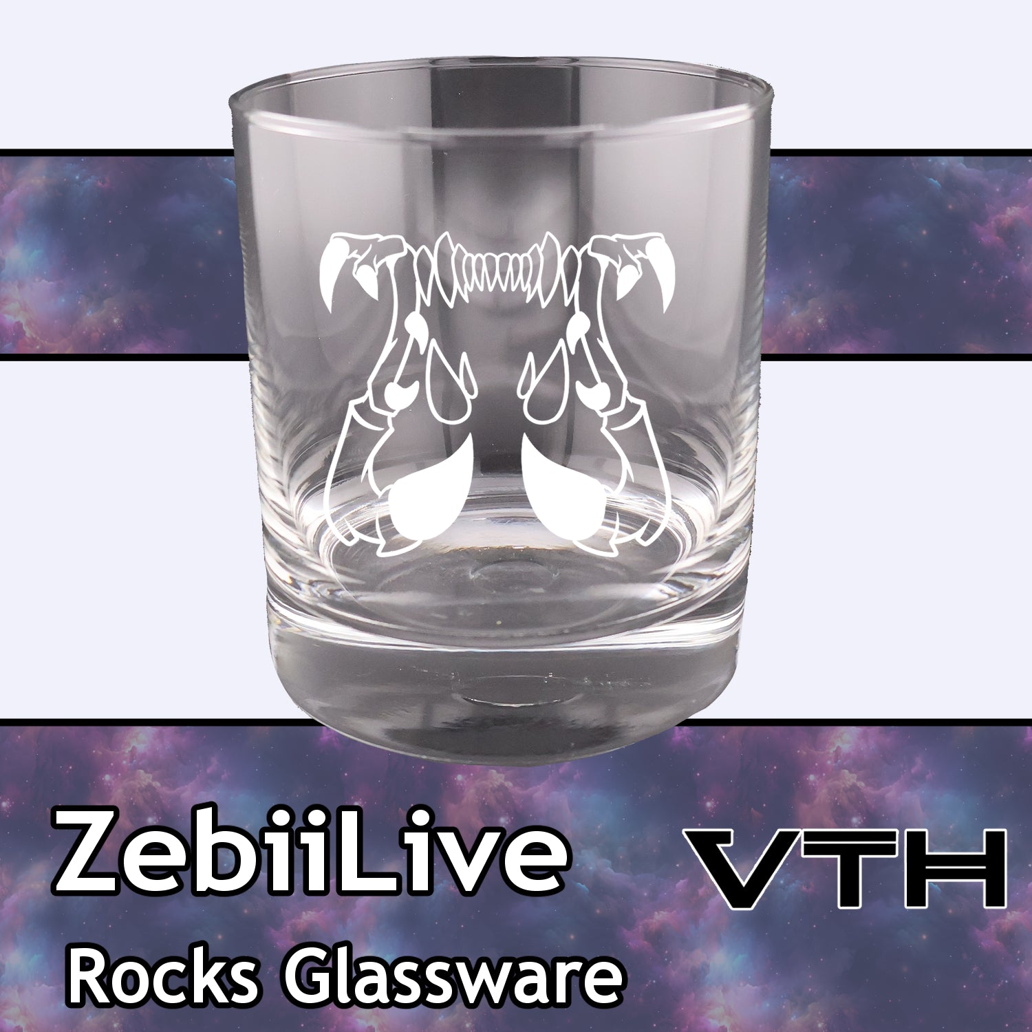 ZebiiLIVE Teeth Rocks Glass