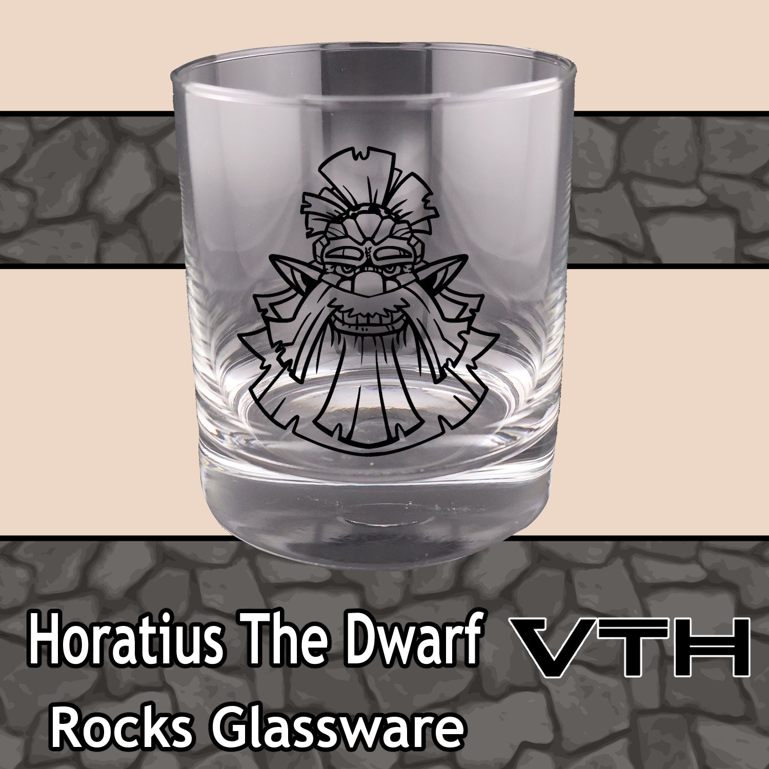 HoratiusTheDwarf Bust Rocks Glass