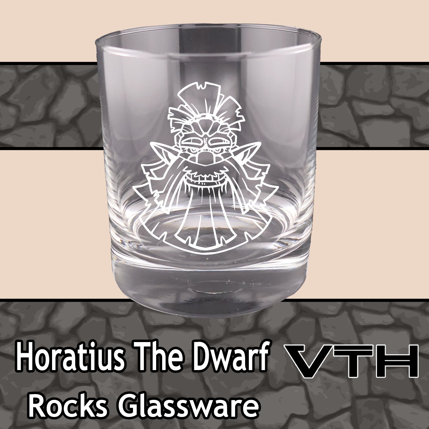 HoratiusTheDwarf Bust Rocks Glass