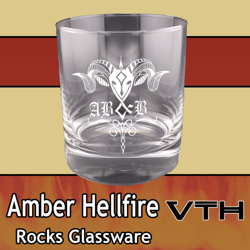 Amber Hellfire Hell On The Rocks Glass