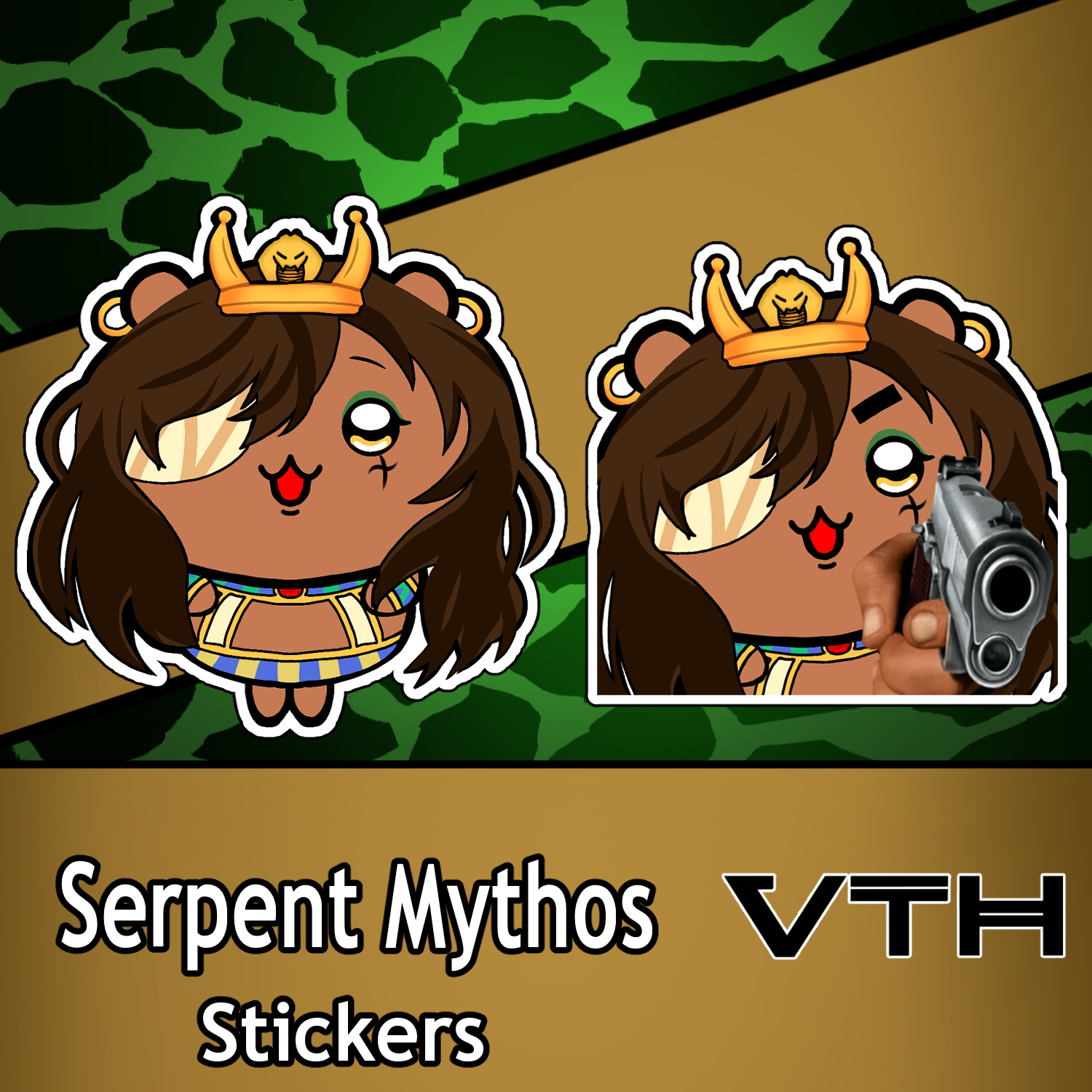 Serpent Mythos Chibi Snek Stickers