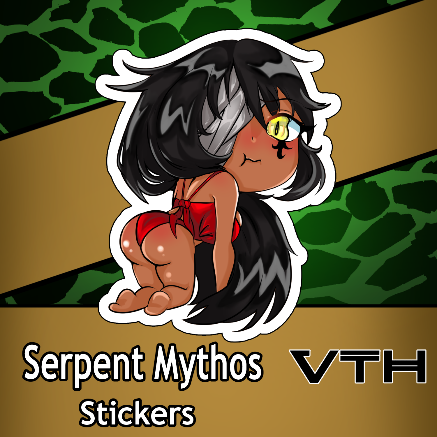 Serpent Mythos Fell over Sticker