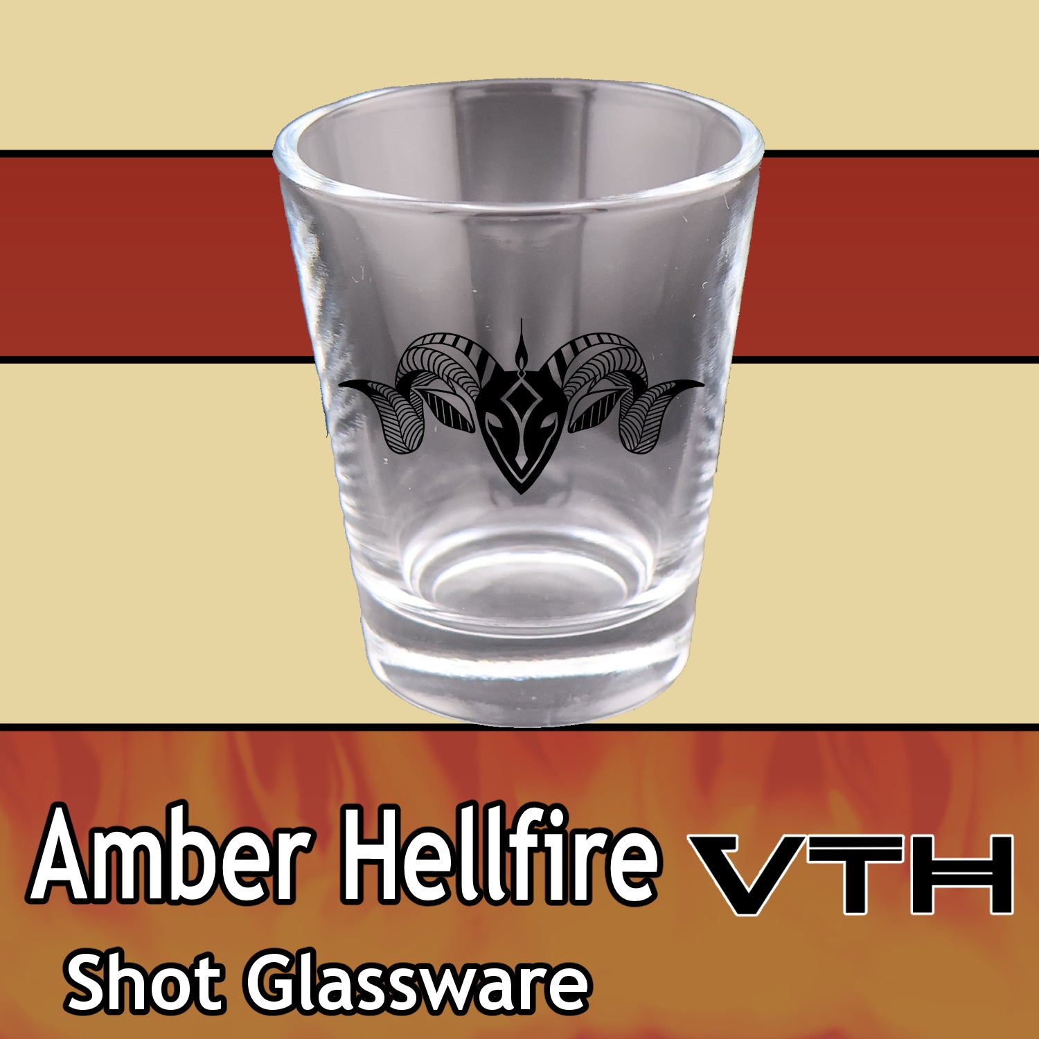 Amber Hellfire Hell Of A Shot Glass