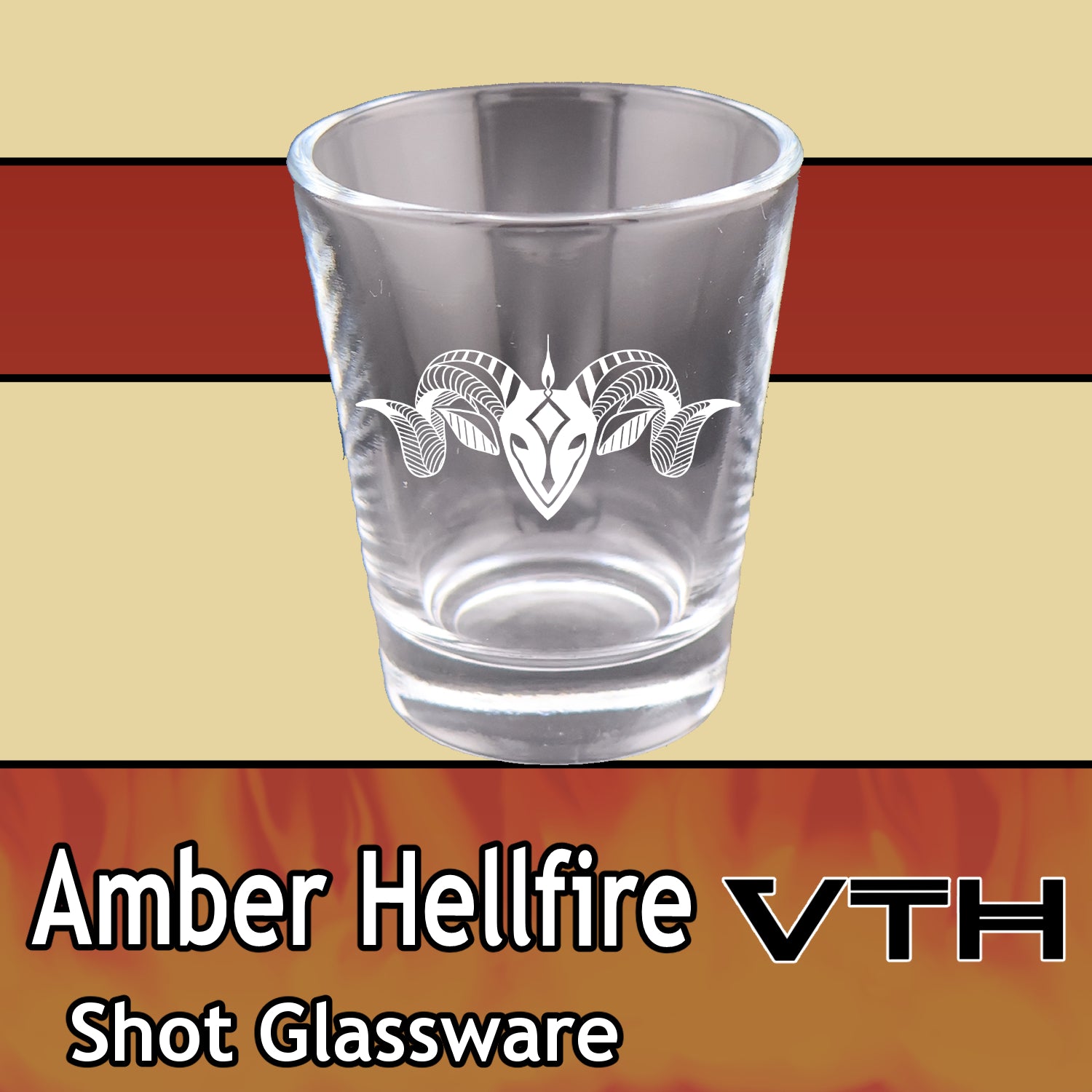 Amber Hellfire Hell Of A Shot Glass