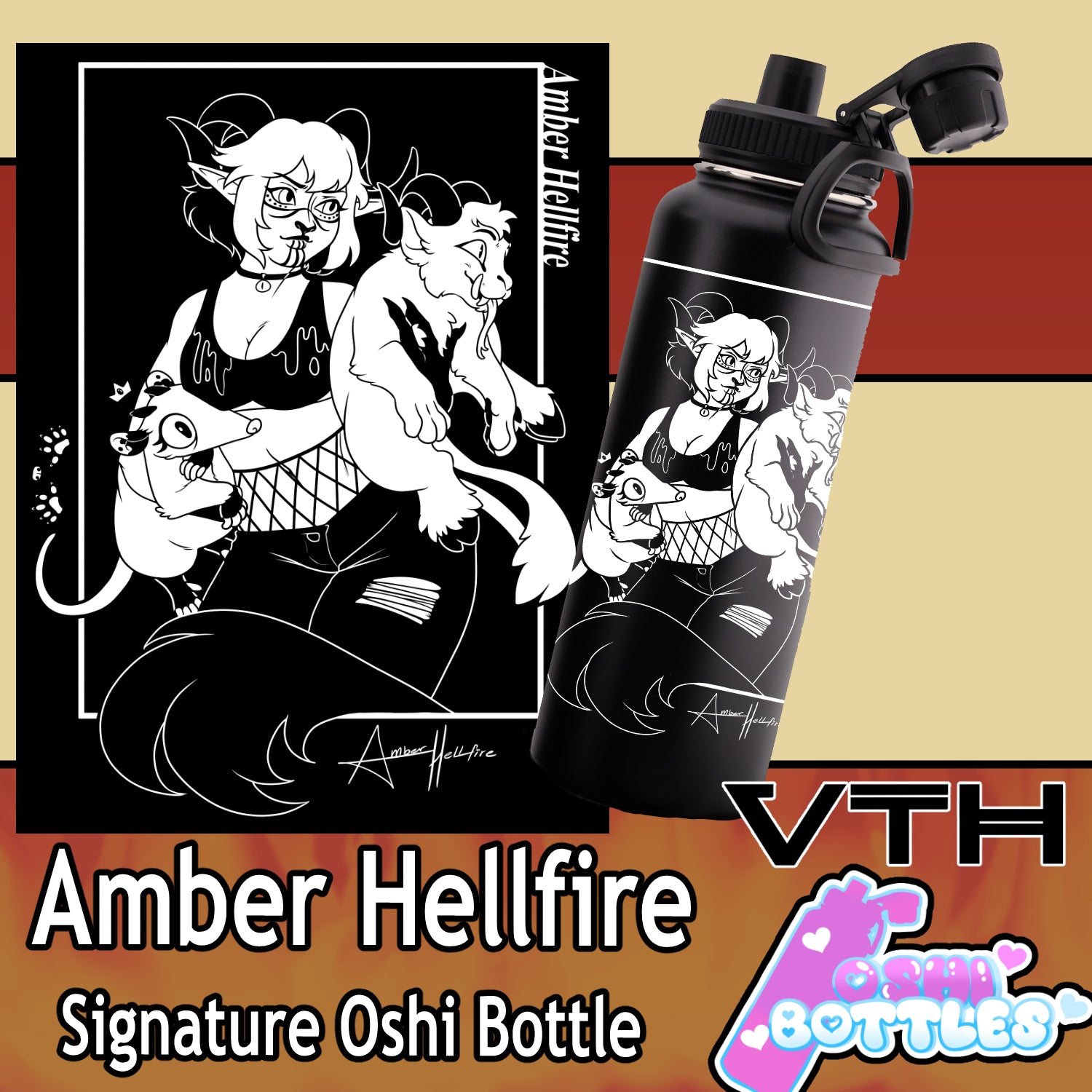 Amber Hellfire Signature Series Oshi Bottle
