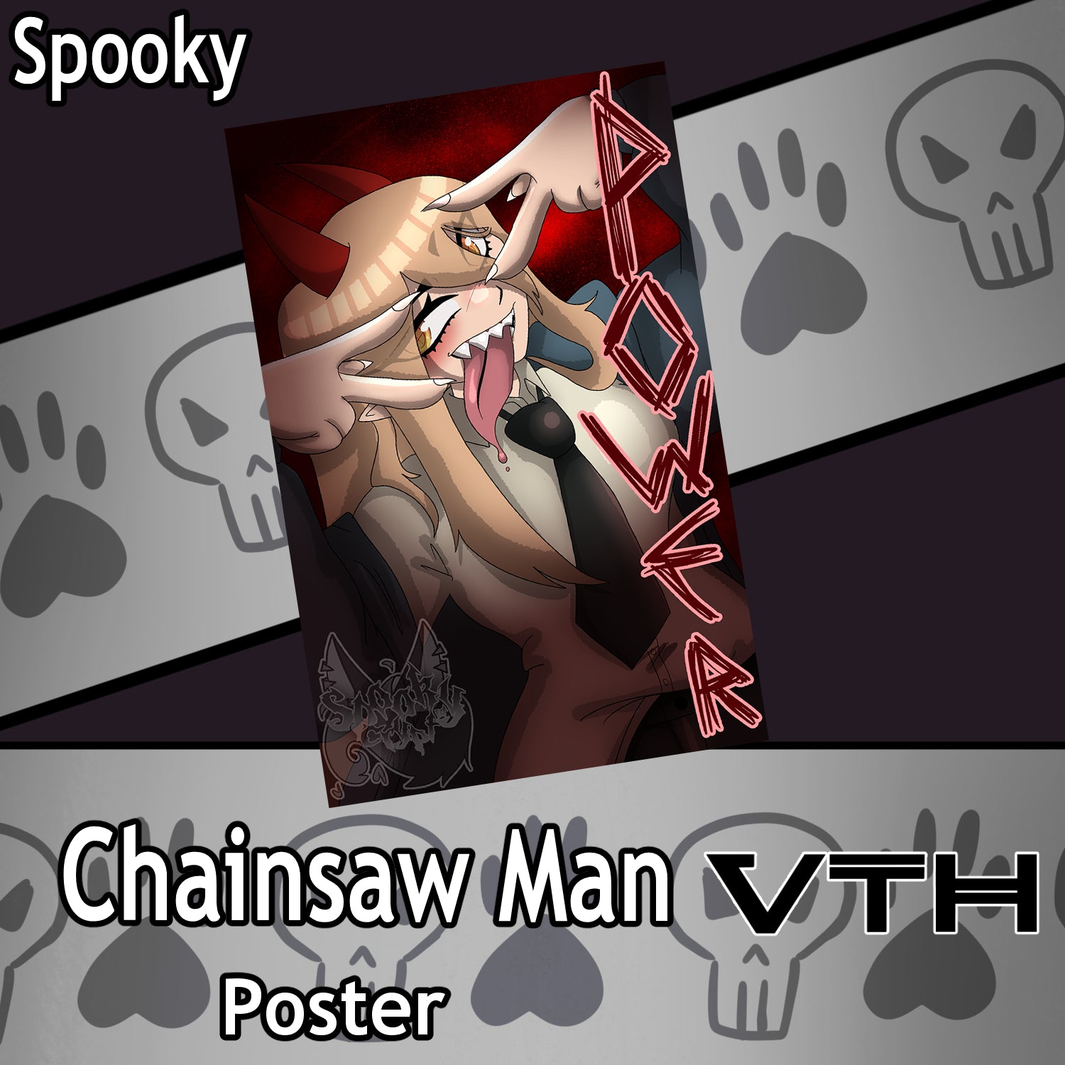 Chainsaw Man Power Poster - Spooky