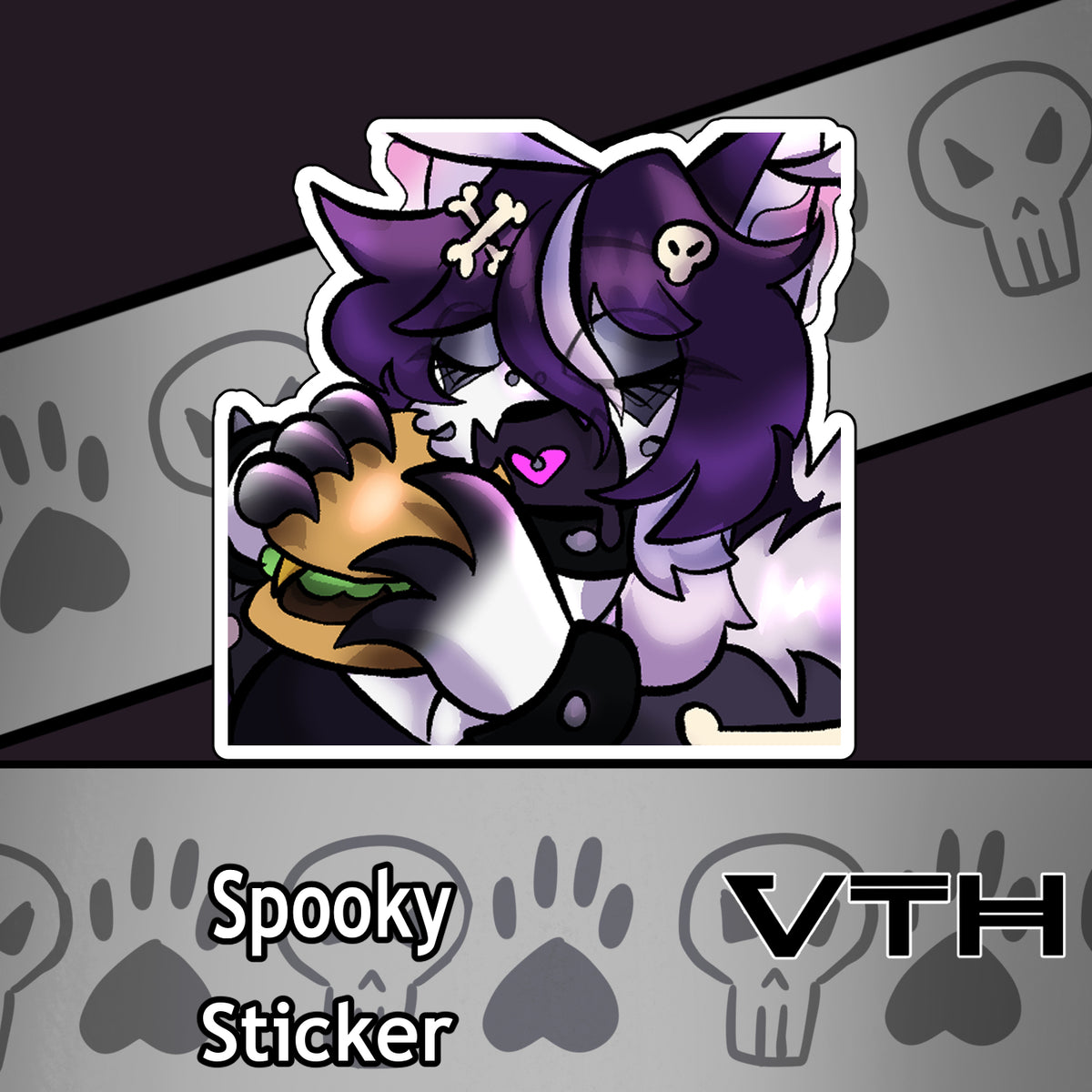 Spooky Borgur Sticker
