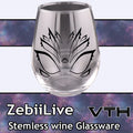ZebiiLIVE Eyes Stemless Wine Glass
