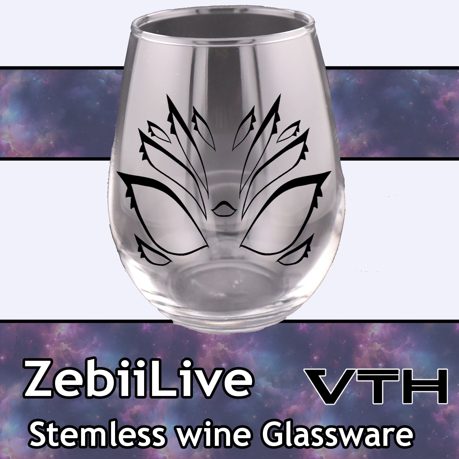 ZebiiLIVE Eyes Stemless Wine Glass