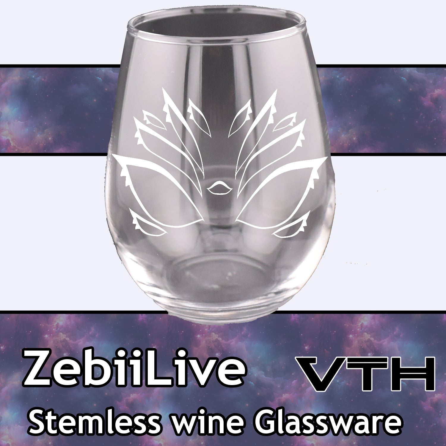 ZebiiLIVE Eyes Stemless Wine Glass