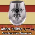 Amber Hellfire AB&B Stemless Wine Glass