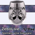 ZebiiLIVE Teeth Stemless Wine Glass