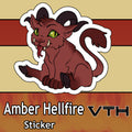 Amber Hellfire Gremlin Heathen Sit Sticker