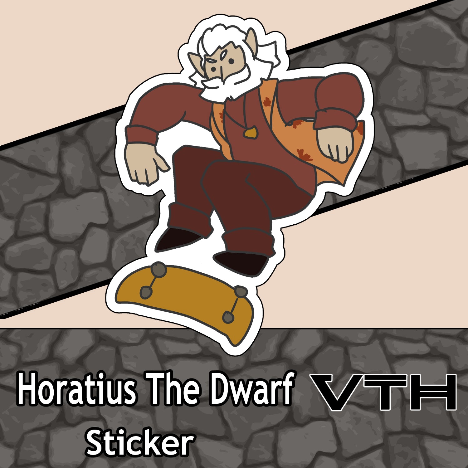 HoratiusTheDwarf Kick Flip Sticker