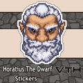 HoratiusTheDwarf Pixel Bust Sticker