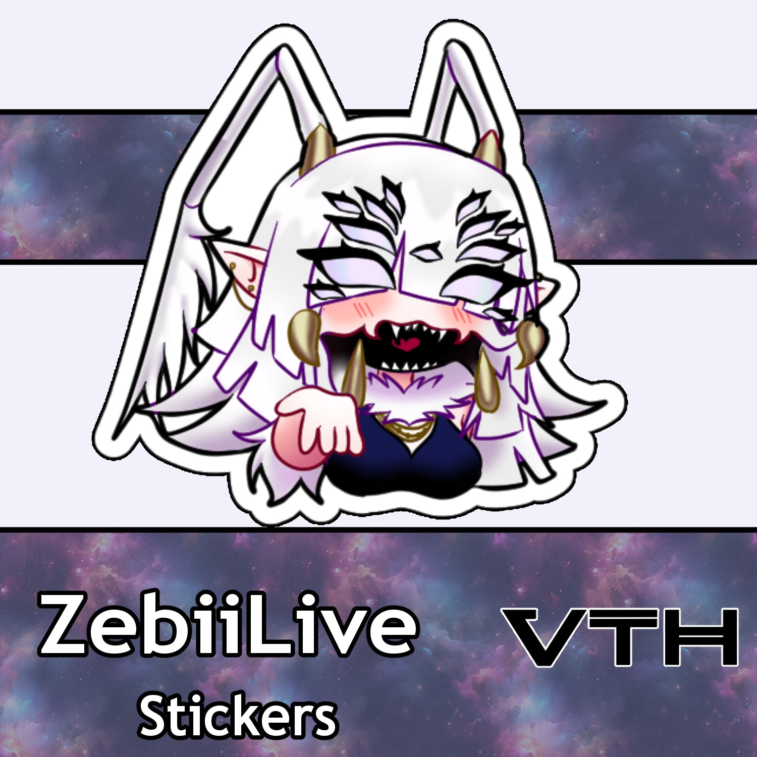 ZebiiLIVE Smile Sticker
